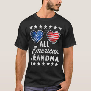 Fjärde juli: Kvinnor alla amerikanska farmor i USA T Shirt