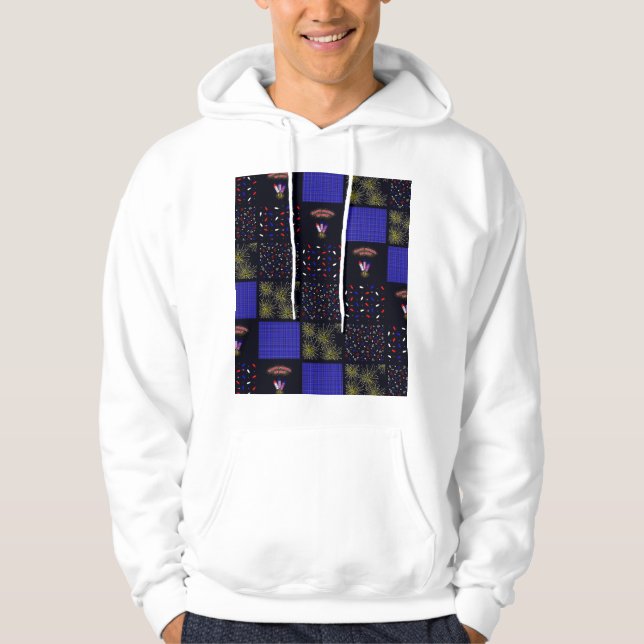 Fjärde juli-lättpatchningsmönster - 4 juli hoodie (Framsida)