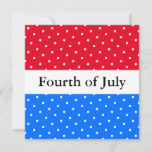 Fjärde juli ljusblå rödvita Rand-punkter