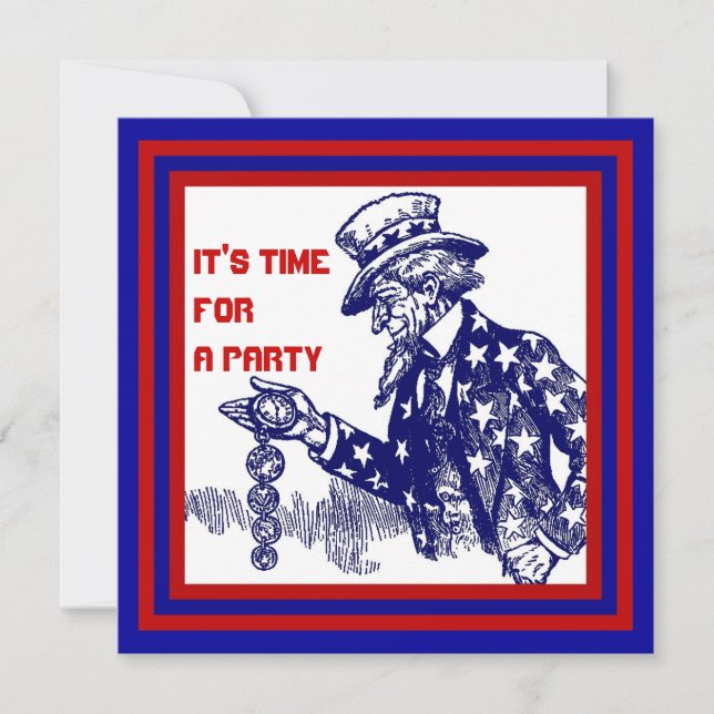 Fjärde juli månad: PARTSINBJUDAN ~ EZ2 CUSTOMIZE Inbjudningar (Framsida)