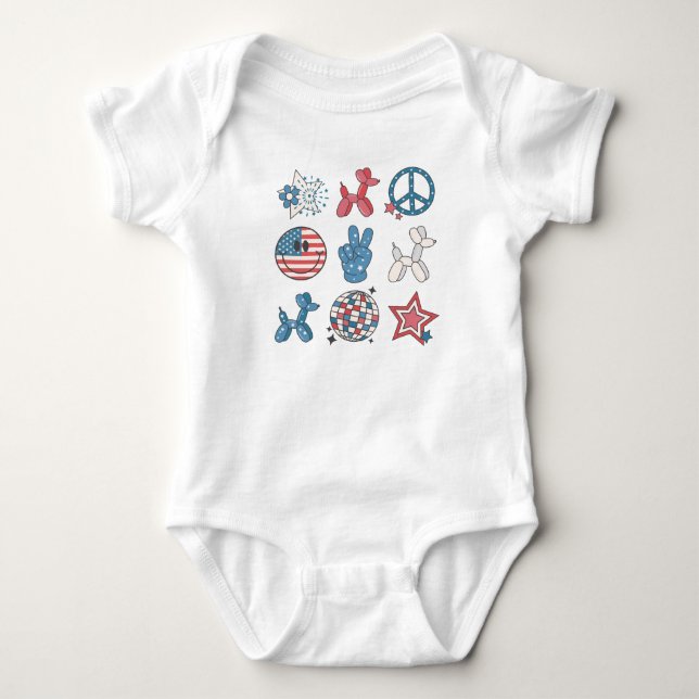Fjärde juli med Stil! T Shirt (Framsida)