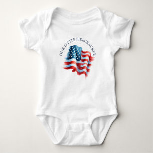 Fjärde juli Newborn Outfit American Flagga T Shirt