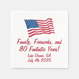 Fjärde juli och födelsedagsfirandet - Napkin Pappersservett