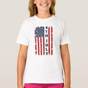 Fjärde juli och Torn US-Flagga T Shirt