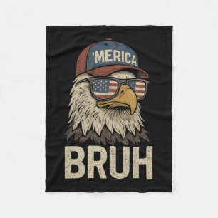 Fjärde juli örn amerikansk patriotisk M Fleecefilt