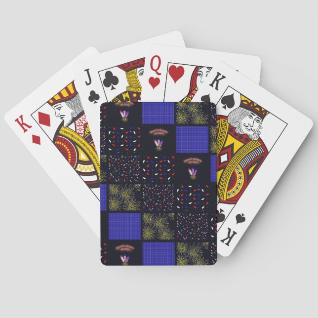 Fjärde juli Patchwork Mönster - 4 juli Casinokort (Baksidan)