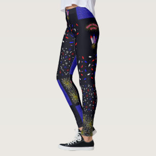 Fjärde juli Patchwork Mönster - 4 juli Leggings