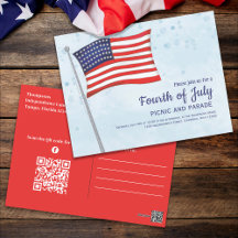 Fjärde juli: Patriotic Red White och Blue Anpassni