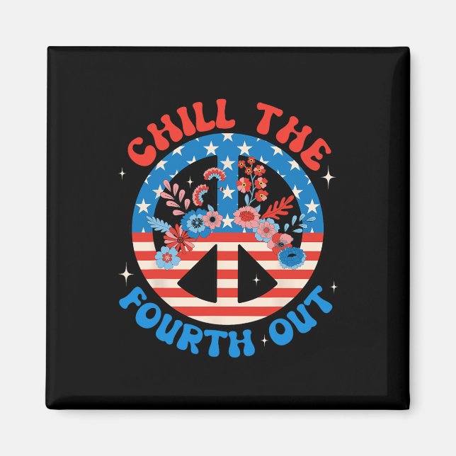 Fjärde juli patriotisk självständighet  magnet (Framsidan)