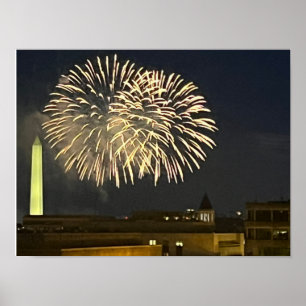 Fjärde juli Poster Fireworks Washington DC