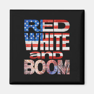 Fjärde juli: Red White och Boom Fireworks Finale Magnet