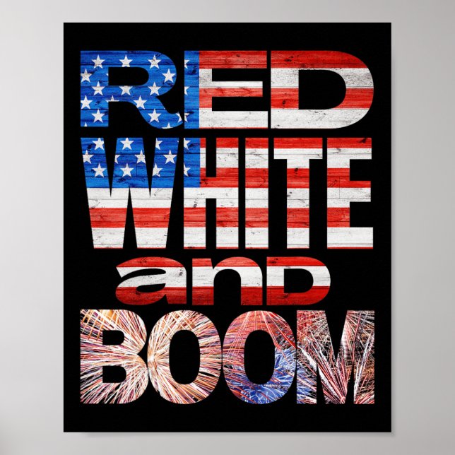 Fjärde juli: Red White och Boom Fireworks Finale Poster (Framsidan)