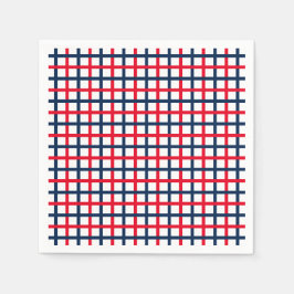 Fjärde juli rött vitt blått patriotisk i två delar pappersservett