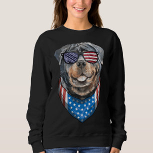 Fjärde juli Rottie American Flagga juli 4:e rottw T Shirt