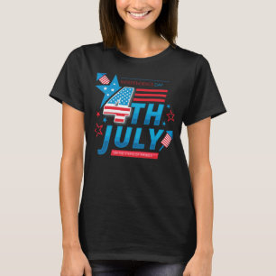 Fjärde juli-självständighetsdagen-flagga Usa T Shirt