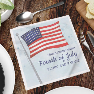 Fjärde juli Stars och stripes Anpassningsbar Pappersservett