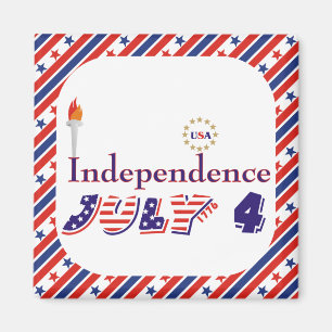 Fjärde juli-stjärnorna, USA:s självständighet Magnet