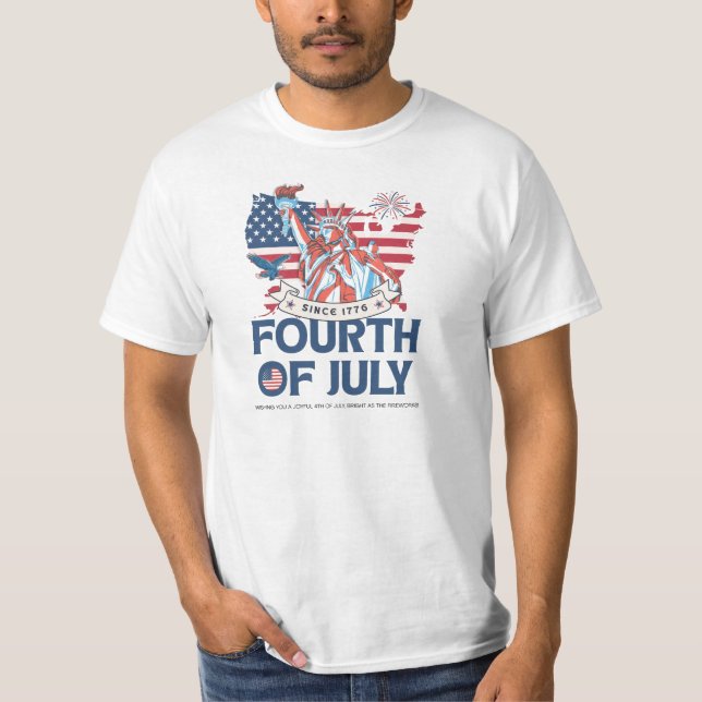 Fjärde juli t shirt (Framsida)