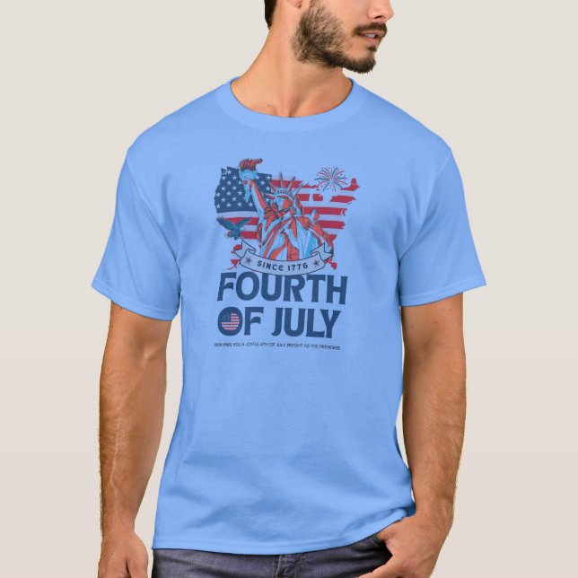Fjärde juli t shirt (Framsida)