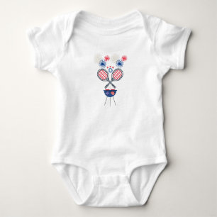 Fjärde juli Tennis T-Shirt Baby Bodykostymen Desig