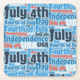 Fjärde juli underlägg papper kvadrat