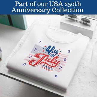 Fjärde juli USA 250-årsjubileum T Shirt