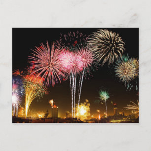 Fjärde juli-vykort för Fireworks Vykort