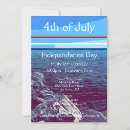 FJÄRDE JULY SJÖ PHOTO-INBJUDANDET INBJUDNINGAR