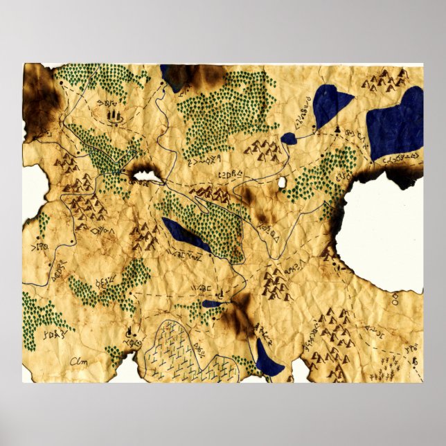 Fjärde Karta i den glömda Realm Poster (Framsidan)