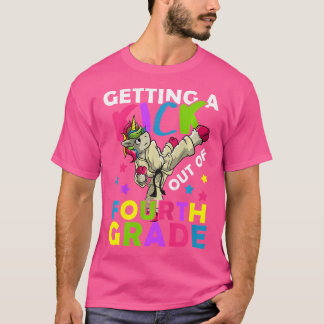 Fjärde Klass 4 Taekwondo Girl Back to school Marti T Shirt