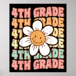 Fjärde Klass-Back to school-första dagen i fjärde Poster