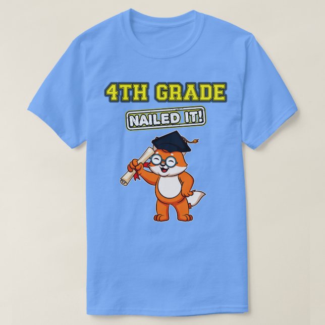 Fjärde Klass, där grundskolan för grundskoleutbild T Shirt (Design framsida)