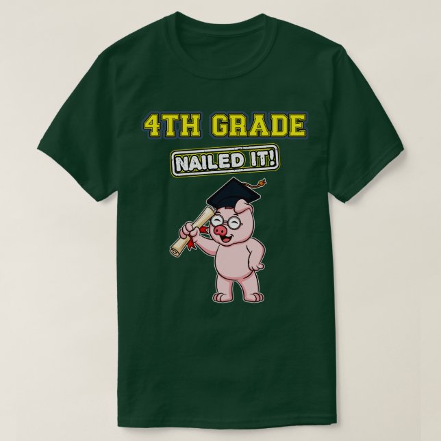Fjärde Klass, där grundskolan för grundskoleutbild T Shirt (Design framsida)
