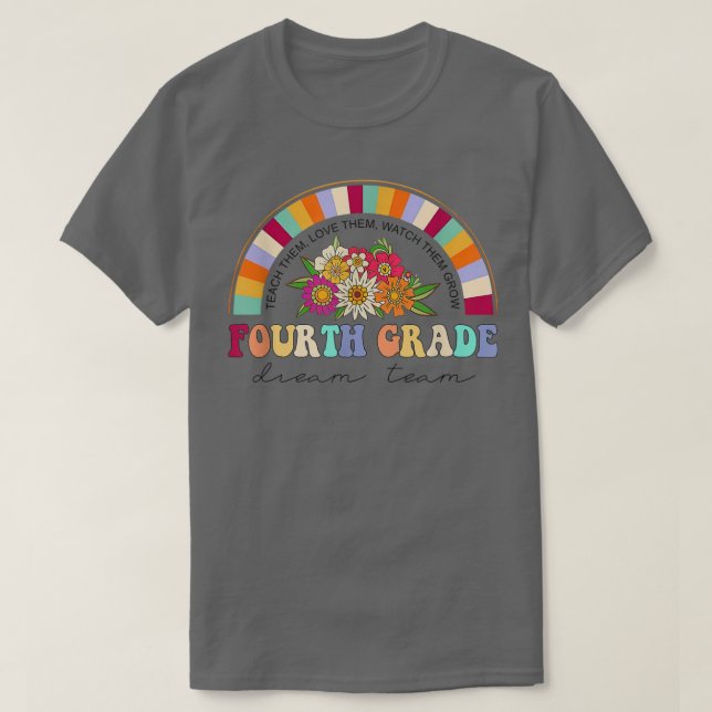 Fjärde Klass-drömteamet Retro 4 Klass tillbaka til T Shirt (Design framsida)