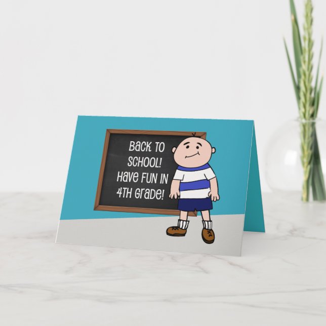 Fjärde klass för back to school kort (Framsida)