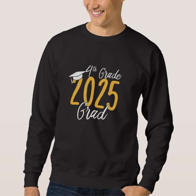 Fjärde klass grad 2025 Fjärde klass-Studentfesten Lång Ärmad Tröja (Framsida)