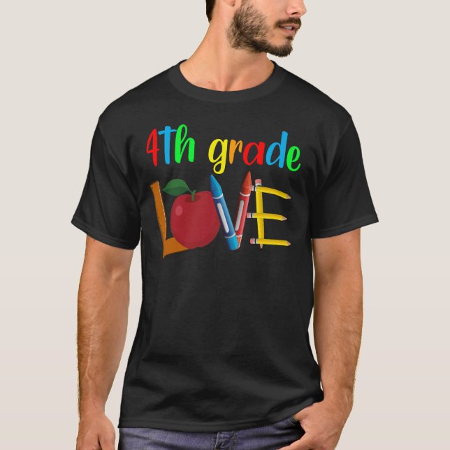 Fjärde klass kärlek t shirt (Framsida)