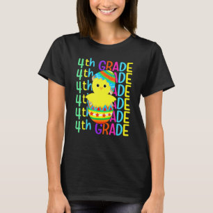Fjärde klass kyckling knäck ägget påskdagen pojke t shirt