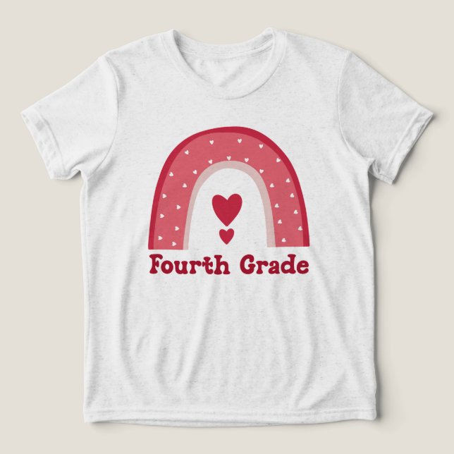 Fjärde Klass-läraren | 4:e Klass-lärarregattbåge T Shirt (Design Framsida)