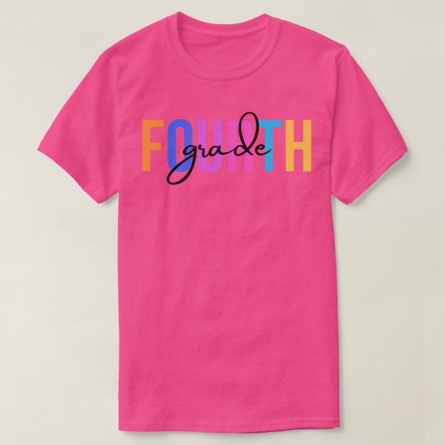 Fjärde Klass-läraren 4 T Shirt (Design framsida)