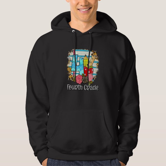 Fjärde Klass-läraren Fjärde Klass Back to school G Hoodie (Framsida)