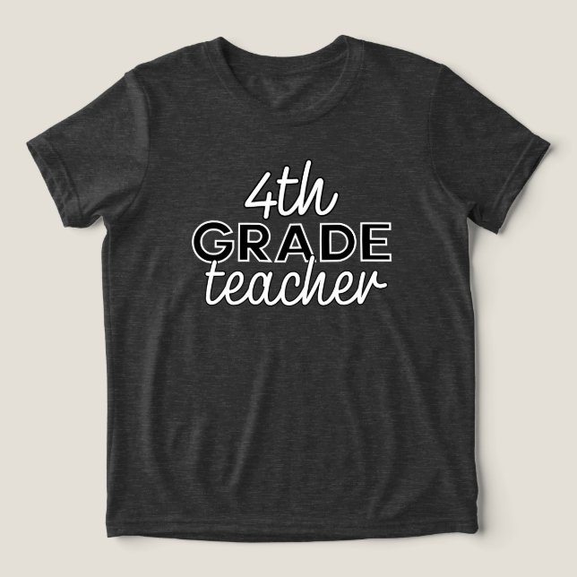 Fjärde Klass-läraren fjärde Klass T Shirt (Design Framsida)