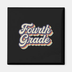 Fjärde Klass-läraren Retro-Vintagen, fjärde Klass Magnet
