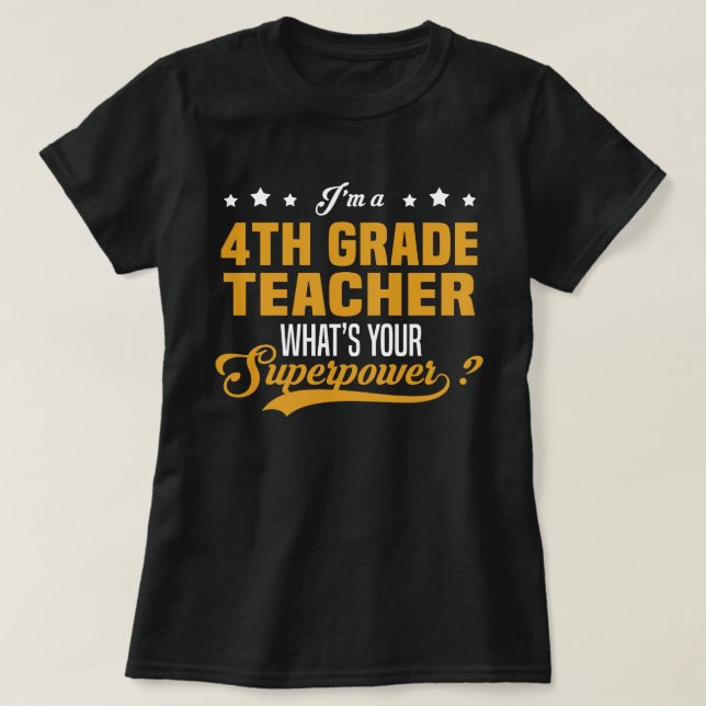 Fjärde Klass-läraren T Shirt (Design framsida)