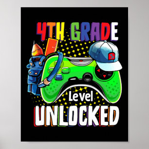 Fjärde Klass-nivån olåst Back to school Video G Poster
