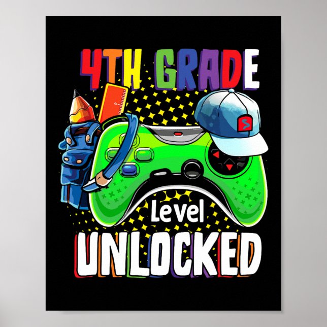 Fjärde Klass-nivån olåst Back to school Video G Poster (Framsidan)
