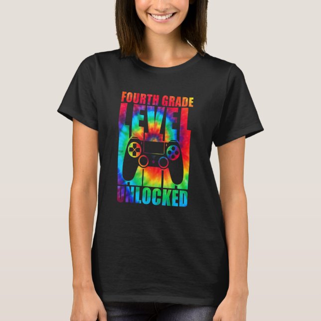 Fjärde Klass-nivån olåst färgtid i Back to school T Shirt (Framsida)