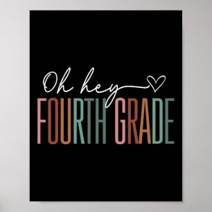 Fjärde Klass Oh Retro Back to school 4 Klass Poster