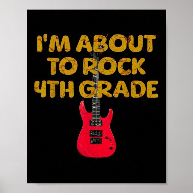 Fjärde klass rockar tillbaka till skolan män kvinn poster (Framsidan)