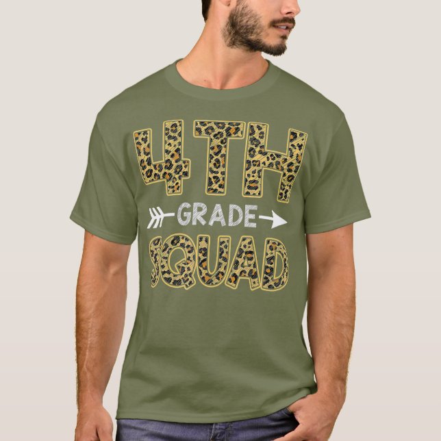 Fjärde Klass Squad Leopard Shirt Fjärde Klass T (Framsida)
